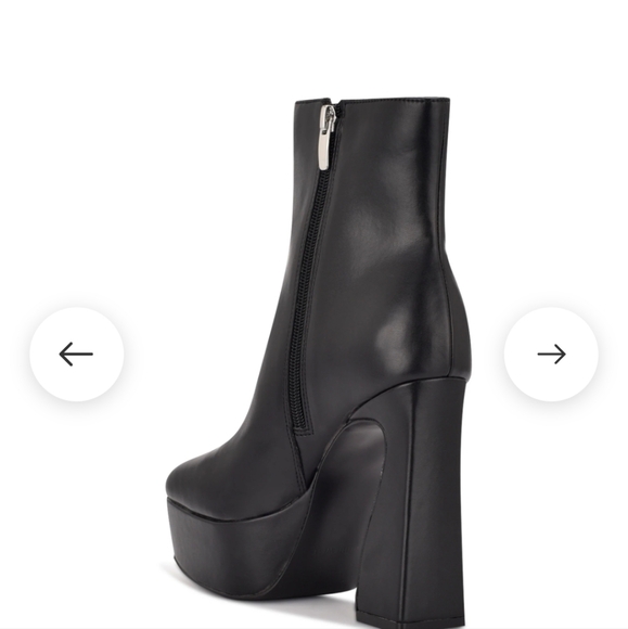 NWB  Size 10.5 Black Nine West Klinda3 Platform Bootie - Picture 2 of 5